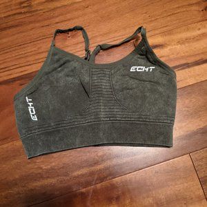 Etched Sports Bra Green Size S